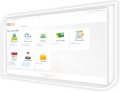 ecran du logiciel unisante pour les professions libérales
